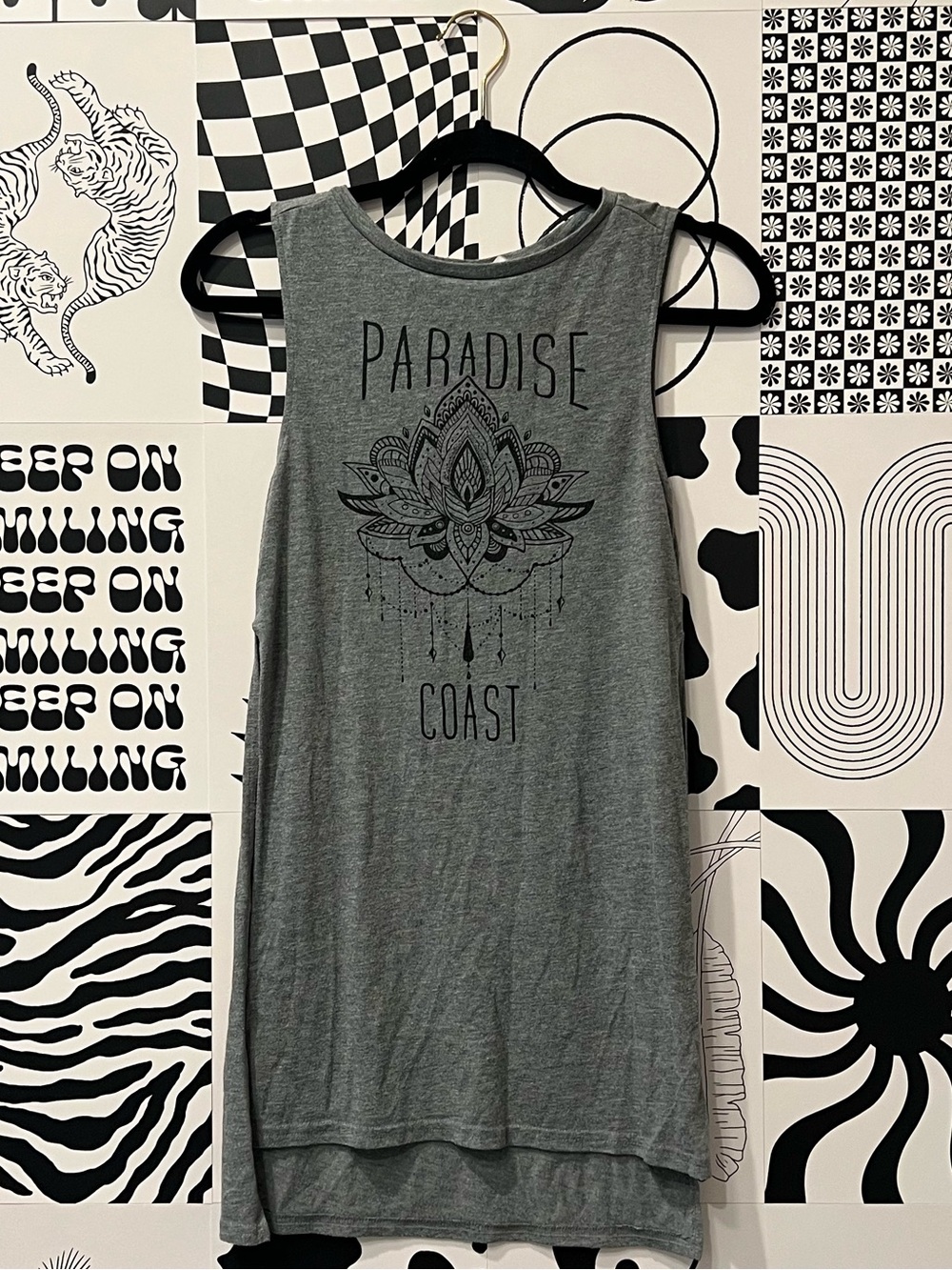 Gray Slit-Sides Tunic Top 🩶